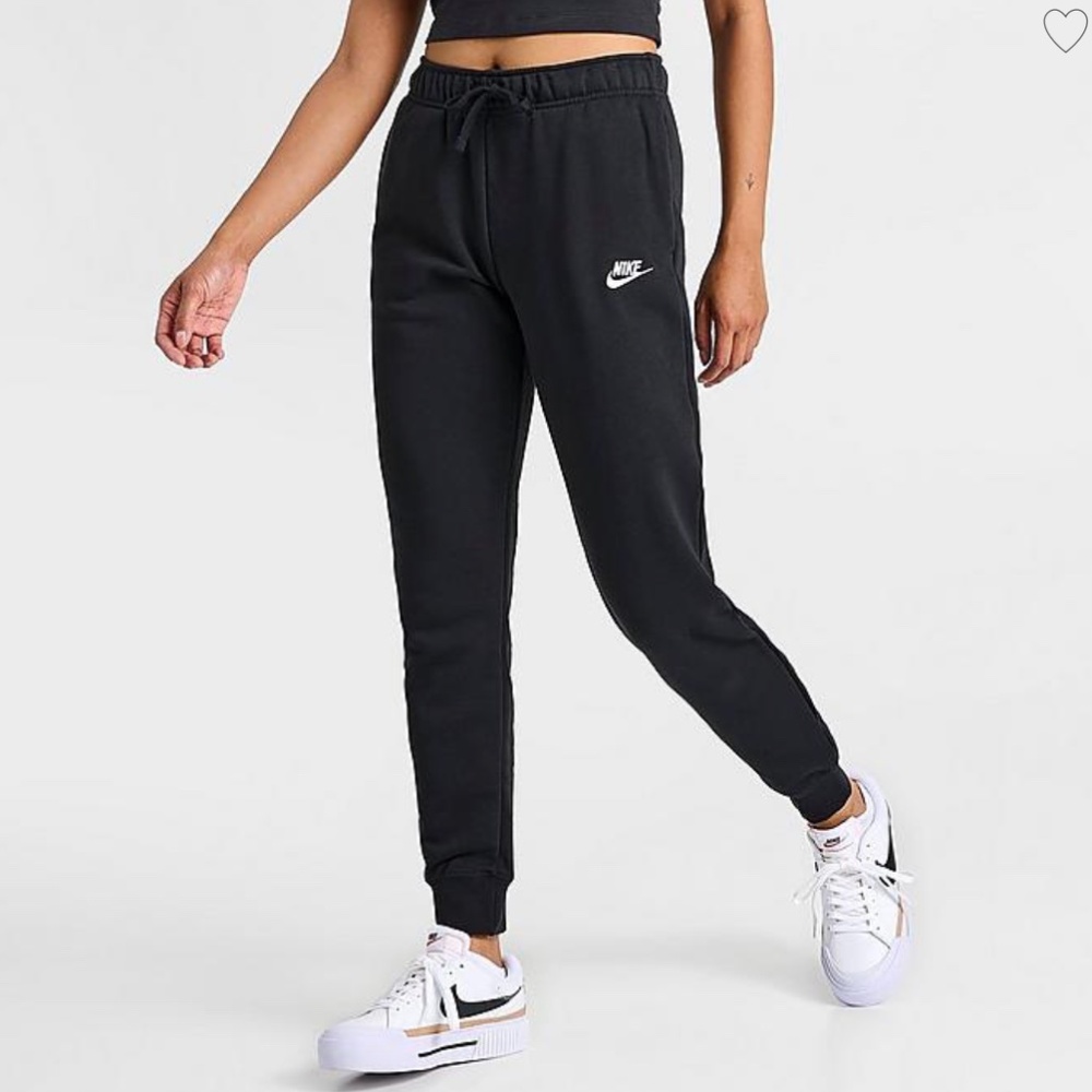 WOMEN'S NIKE SPORTSWEAR CLUB FLEECE MID-RISE JOGGER PANTS - Black - Large NWT